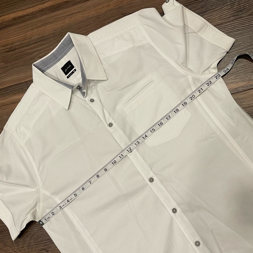 Buckle JB Holt White Cotton Short Sleeve Button Down XL - Picture 5 of 9